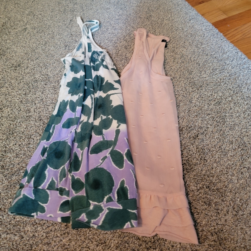 Floral Green and Purple Women's Dress